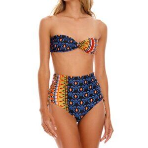 Agua Bendita Menfis Print Stacy Hope Bikini Set XS